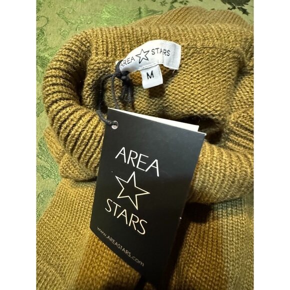 Area Stars Olive Green Turtleneck Sweater Dress Medium - Picture 3 of 6